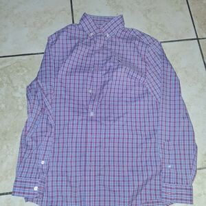 Vineyard Vines Red and Blue Plaid Casual Shirt Boys 12/14